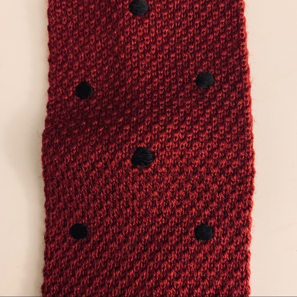 Burgundy Neiman Marcus dot knit tie - Picture 3 of 3